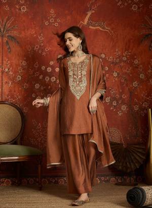 Garb These Prty Wear Plazzo Suit in Fine Colored Pair With Bottom And Dupatta.These Top Are Silk And Bottom Are Fabricated On Silk Pair With Silk Dupatta.Its Beautified With Designer Embroidery Work.
