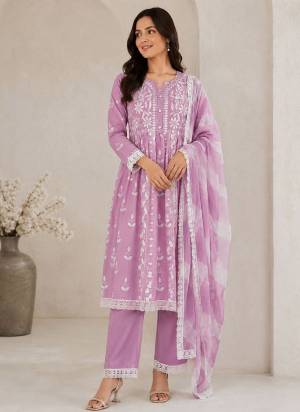 Attrective These Beautiful Looking Readymade Top With Bottom And Dupatta.These Top And Bottom is Fabricated On Rayon And Nazmin Dupatta.Its Beautified With Designer Chikankari Embroidery Work.