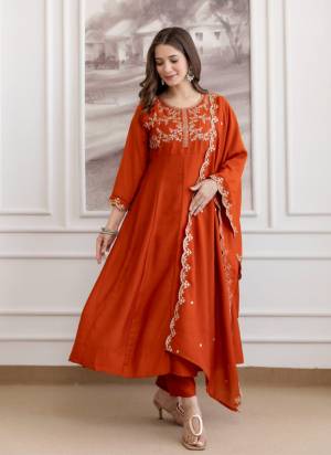 Attrective These Beautiful Looking Readymade Top With Bottom And Dupatta.These Top And Bottom is Fabricated On Vichitra And Vichitra Dupatta.Its Beautified With Designer Embroidery Work.