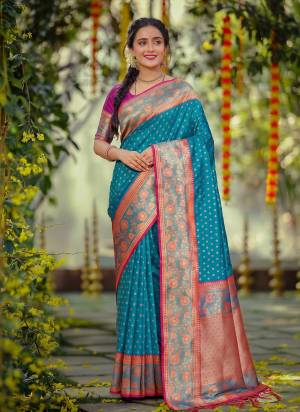 Looking These Fastive And Party Wear Saree in Fine Colored.These Saree And Blouse is Fabricated On Silk.Its Beautified With Weaving Jari Designer.