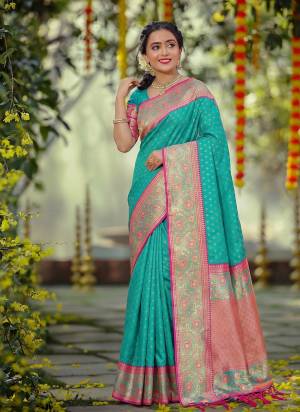 Looking These Fastive And Party Wear Saree in Fine Colored.These Saree And Blouse is Fabricated On Silk.Its Beautified With Weaving Jari Designer.