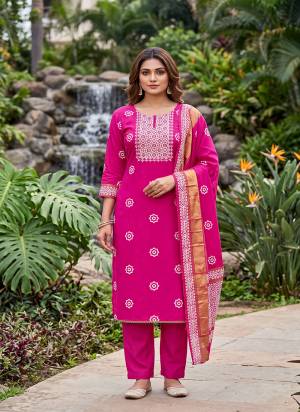 Grab These Suit in Fine Colored Pair With Bottom And Dupatta.These Top Are Banarasi Cotton And Dupatta Are Fabricated On Banarasi Jacquard Pair With Rayon Bottom.Its Beautified With Woven Designer, Hand Work.