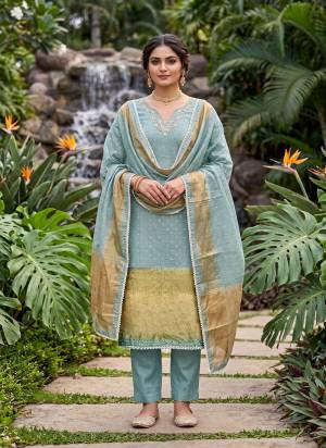 Grab These Suit in Fine Colored Pair With Bottom And Dupatta.These Top Are Banarasi Cotton And Dupatta Are Fabricated On Banarasi Jacquard Pair With Rayon Bottom.Its Beautified With Woven Designer, Hand Work.