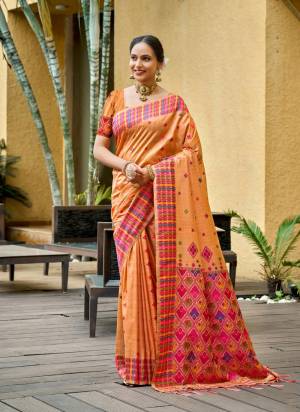 Looking These Fastive And Party Wear Saree in Fine Colored.These Saree And Blouse is Fabricated On Assam Silk.Its Beautified With Woven Multy Thread Designer.