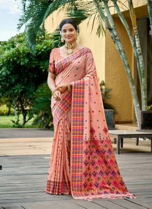 Looking These Fastive And Party Wear Saree in Fine Colored.These Saree And Blouse is Fabricated On Assam Silk.Its Beautified With Woven Multy Thread Designer.