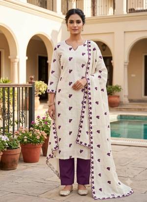 Garb This Suits In Lovely Color.Its Pretty Top Is Cora Cambric Cotton Based Paired Bottom Cotton And Cora Cambric Cotton Fabricated Dupatta Are Designer Embroidery Work. Which Gives An Attractive To The Dress.