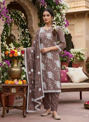 Looking This Suits In Lovely Color.Its Pretty Top Is Parampara Silk Based Paired Bottom Santoon And Parampara Silk Fabricated Dupatta Are Designer Embroidery Work. Which Gives An Attractive To The Dress.