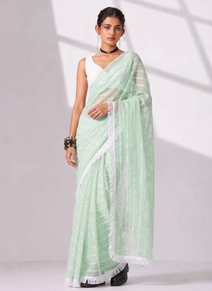 Looking These Party Wear Ready To Wear Saree in Fine Colored.These Saree Are Chiffon And Blouse is Art Silk Fabricated.Its Beautified With Woven Lining Designer With Lace Border.
