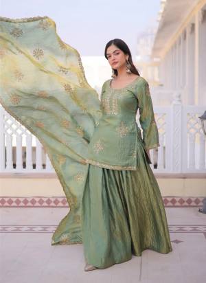 Garb These Suit in Fine Colored Pair With Bottom And Dupatta.These Top Are Fendy And Bottom Are Fabricated On Fendy Pair With Fendy Dupatta.Its Beautified With Designer Embroidery Work.
