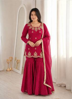 Garb These Suit in Fine Colored Pair With Bottom And Dupatta.These Top Are Fendy And Bottom Are Fabricated On Fendy Pair With Fendy Dupatta.Its Beautified With Designer Embroidery Work.