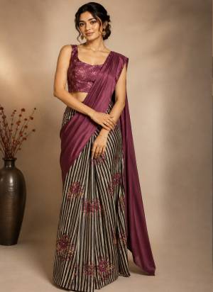 Attractive These Party Wear Ready To Wear Saree in Fine Colored.These Saree Are Satin And Blouse is Satin Fabricated.Its Beautified With Designer Printed.