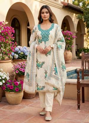 Looking This Suits In Lovely Color.Its Pretty Top Is Simmer Based Paired Bottom Santoon And Chanderi Fabricated Dupatta Are Designer Dgital Printed With Embroidery Work. Which Gives An Attractive To The Dress.