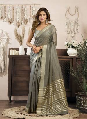 Looking These Fancy Party Wear Saree in Fine Colored.These Saree Are Khadi Cotton And Blouse is Khadi Cotton Fabricated.Its Beautified With Woven Designer With Brocade Blouse.