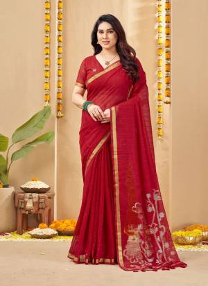 Attactive These Festive Wear Saree in Fine Colored.These Saree And Blouse is Fabricated On Linen Silk.Its Beautified With Weaving Jari Border Designer With Pallu Printed And Sequance Lining Embroidery Work.