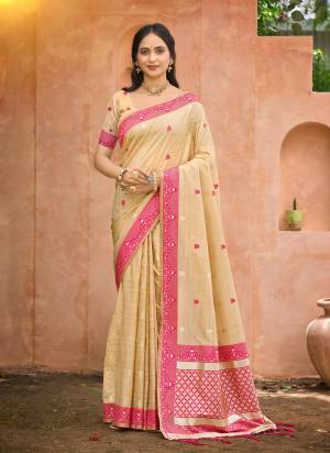 Garb These Fastive And Party Wear Saree in Fine Colored.These Saree And Blouse is Fabricated On Assam Silk.Its Beautified With Woven Jacquard Thread Designer.
