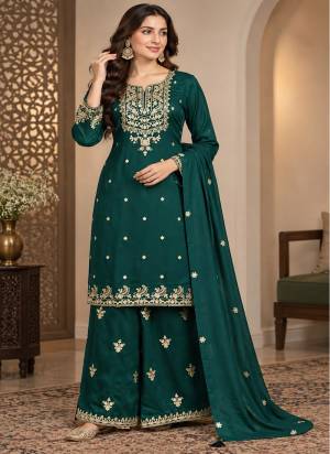 Looking These Fancy Party Wear Free Size Stitched Plazzo Suit in Fine Colored Pair.These Top And Bottom Are Chinon And Pair With Chinon Dupatta Fabric.Its Beautified With Heavy Designer Heavy Embroidery Work.