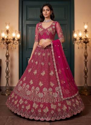 For A Fancy Designer Look,Grab These Lehenga Choli With Dupatta in Fine Colored.These Lehenga And Choli Are Net And Dupatta Are Fabricated On Soft Soft Pair.Its Beautified With Jari,Sequance,Multy Thread Embroidery,Crystel Hand Work. 