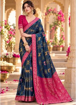 Attractive These Party Wear Saree in Fine Colored Pair With Blouse.These Saree and Blouse Are Fabricated On Satin Tissue.Its Beautified With Woven Jari Designer.