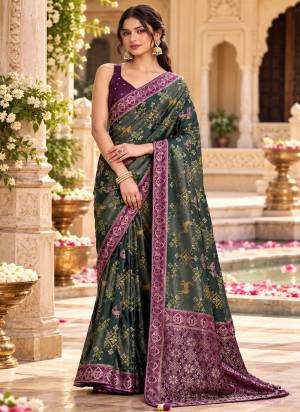Attractive These Party Wear Saree in Fine Colored Pair With Blouse.These Saree and Blouse Are Fabricated On Satin Tissue.Its Beautified With Woven Jari Designer.