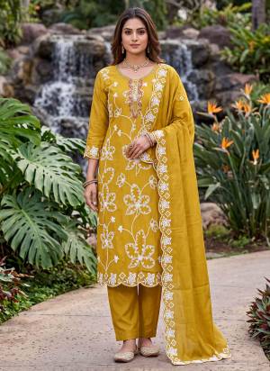 Looking These Suit in Fine Colored Pair With Bottom And Dupatta.These Top Are PV Cotton And Dupatta Are Fabricated On Nazmin Pair With Dul Santoon Bottom.Its Beautified With Designer Embroidery Work.