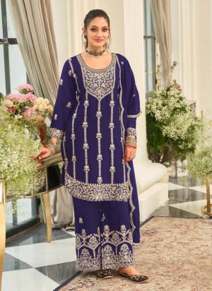 Attractive These Party Wear Designer Plazzo Suit in Fine Colored Pair With Bottom And Dupatta.These Top Are Chinon And Dupatta Are Fabricated On Chinon Pair With Chinon Bottom.Its Beautified With Crepe Silk Inner.Its Beautified With Heavy Designer Embroidery Work.