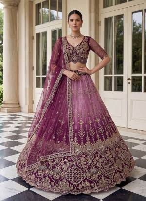 For A Fancy Designer Look,Grab These Lehenga Choli With Dupatta in Fine Colored.These Lehenga And Choli Are Net And Dupatta Are Fabricated On Soft Soft Pair.Its Beautified With Jari,Sequance,Multy Thread Embroidery,Crystel Hand Work. 