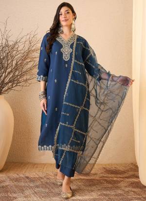 Looking These Beautiful Party Wear Designer Readymade Suits.These Top And Bottom Are Silk Blend And Dupatta is Fabricated On Organza.Its Beautified With Designer Embroidery Work.