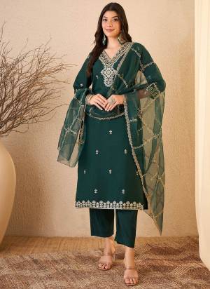 Looking These Beautiful Party Wear Designer Readymade Suits.These Top And Bottom Are Silk Blend And Dupatta is Fabricated On Organza.Its Beautified With Designer Embroidery Work.