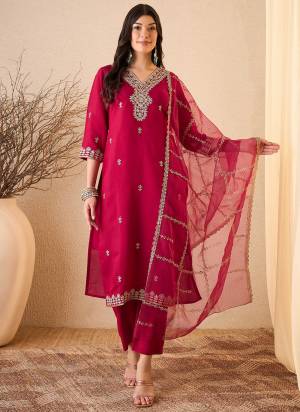 Looking These Beautiful Party Wear Designer Readymade Suits.These Top And Bottom Are Silk Blend And Dupatta is Fabricated On Organza.Its Beautified With Designer Embroidery Work.
