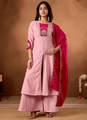 Garb These Beautiful Party Wear Designer Readymade Plazzo Suits.These Top And Bottom Are Roman Silk And Dupatta is Fabricated On Roman Silk.Its Beautified With Designer Multy Thread Embroidery,Hand Work.