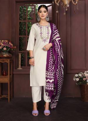 Looking These Beautiful Party Wear Designer Readymade Suits.These Top And Bottom Are Cotton And Dupatta is Fabricated On Silk.Its Beautified With Designer Embroidery Work.