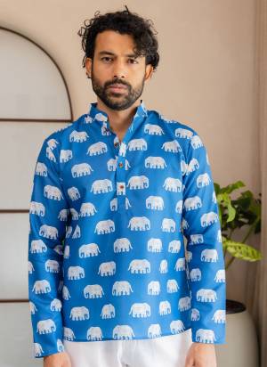 For A festive Wear,Grab These Readymade Short Kurta in Fine Colored.These Kurta is Fabricated On Swiss Linen With Designer Printed.Buy Now.
