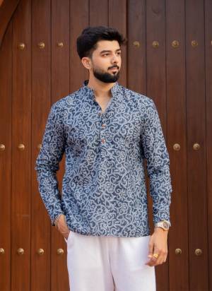 For A festive Wear,Grab These Readymade Short Kurta in Fine Colored.These Kurta is Fabricated On Swiss Linen With Designer Printed.Buy Now.