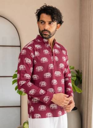 For A festive Wear,Grab These Readymade Short Kurta in Fine Colored.These Kurta is Fabricated On Swiss Linen With Designer Printed.Buy Now.