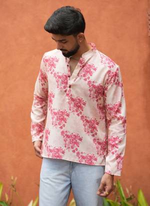 For A festive Wear,Grab These Readymade Short Kurta in Fine Colored.These Kurta is Fabricated On Swiss Linen With Designer Printed.Buy Now.