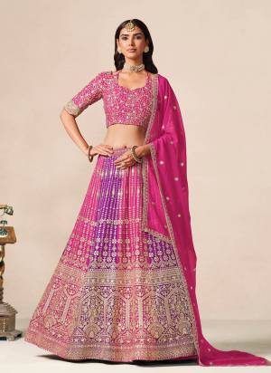 For A Designer Look,Grab These Party Wear Lehenga Choli in Fine Colored.These Lehenga And Blouse Are Fabricated On Faux Georgette Pair With Georgette Dupatta.Its Beautified With Designer Embroidery Work.