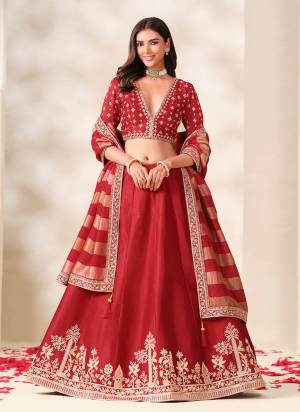For A Designer Look,Grab These Party Wear Lehenga Choli in Fine Colored.These Lehenga And Blouse Are Fabricated On Art Silk Pair With Viscose Patta Dupatta.Its Beautified With Designer Embroidery Work.