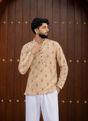For A festive Wear,Grab These Readymade Short Kurta in Fine Colored.These Kurta is Fabricated On Swiss Linen With Designer Printed.Buy Now.