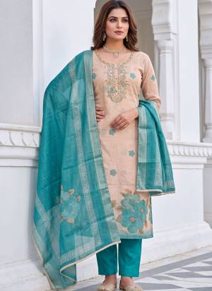 Looking These Suit in Fine Colored Pair With Bottom And Dupatta.These Top Are Simmer Cotton Linen And Dupatta Are Fabricated On Simmer Cotton Linen Pair With Rayon Bottom.Its Beautified With Designer Printed, Hand Work.