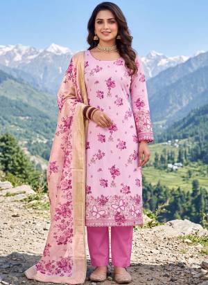 Grab These Suit in Fine Colored Pair With Bottom And Dupatta.These Top Are Jam Cotton And Dupatta Are Fabricated On Nazmin Pair With Rayon Bottom.Its Beautified With Designer Printed, Bits Hand Work.