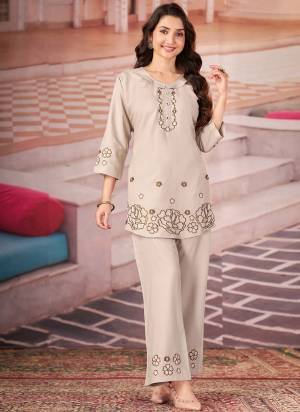 Garb These Beautiful Party Wear Designer Readymade Co Ord Dress.These Top And Bottom Are Rayon Fabricated.Its Beautified With Designer Multy Thread Embroidery,Hand Work.