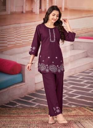 Garb These Beautiful Party Wear Designer Readymade Co Ord Dress.These Top And Bottom Are Rayon Fabricated.Its Beautified With Designer Multy Thread Embroidery,Hand Work.