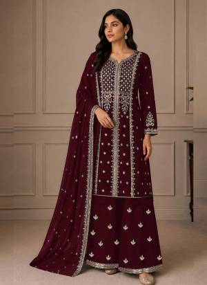 Garb These Designer Plazzo Suit in Fine Colored Pair With Bottom And Dupatta.These Top Are Georgette And Dupatta Are Fabricated On Georgette Pair With Georgette Bottom.Its Beautified With Santoon Inner.Its Beautified With Heavy Designer Embroidery Work.