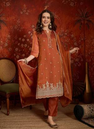 Looking These Prty Wear Salwar Suit in Fine Colored Pair With Bottom And Dupatta.These Top Are Silk And Bottom Are Fabricated On Santoon Pair With Silk Dupatta.Its Beautified With Designer Embroidery Work.