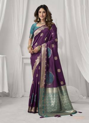 Looking These Fancy Party Wear Saree in Fine Colored.These Saree Are Soft Silk And Blouse is Soft Silk Fabricated.Its Beautified With Woven Jacquard Designer.