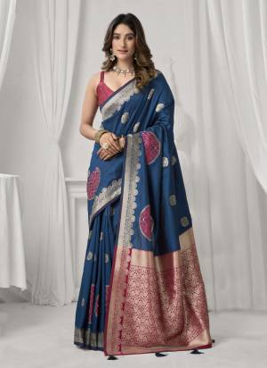 Looking These Fancy Party Wear Saree in Fine Colored.These Saree Are Soft Silk And Blouse is Soft Silk Fabricated.Its Beautified With Woven Jacquard Designer.