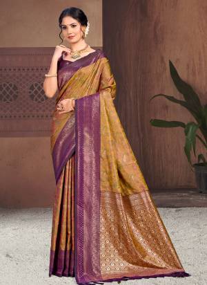 Garb These Fastive And Party Wear Saree in Fine Colored.These Saree And Blouse is Fabricated On Soft Silk.Its Beautified With Woven Jacquard Designer.