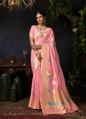 Looking These Fancy Party Wear Saree in Fine Colored.These Saree Are Organza Khadi And Blouse is Organza Khadi Fabricated.Its Beautified With Woven Designer.