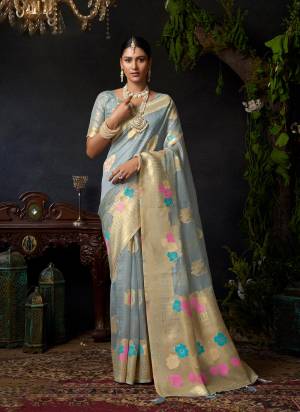 Looking These Fancy Party Wear Saree in Fine Colored.These Saree Are Organza Khadi And Blouse is Organza Khadi Fabricated.Its Beautified With Woven Designer.