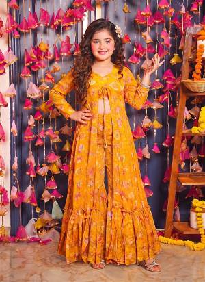 Looking These Beautiful Looking Readymade Indo Western Crop Top,Sharara With Shrug.These Top Are Airtex Chinon And Bottom is Fabricated On Airtex Chinon And Airtex Chinon Shrug.Its Beautified With Designer Digital Printed.